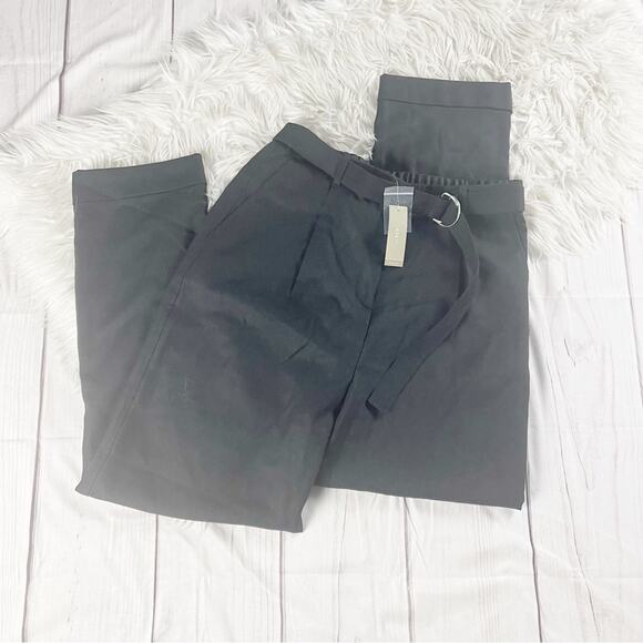 J. Crew Tall D-ring Wool Flannel Women's Pant in Black Size 8T - Picture 2 of 5